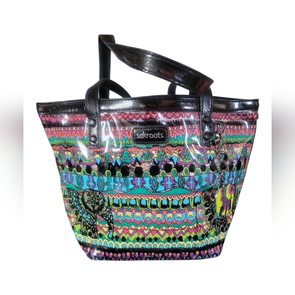 Sakroots Handbags - Sakroots Artist Circle Clear Fun Vinyl Summer Multicolor Tote Bag